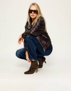 BOSS BLACK Botine cu toc subțire Anyah_Bootie80_SD | piele întoarsă