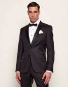 BOSS BLACK De lână sacou | Slim Fit cu adaos de mătase