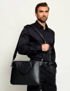 BOSS BLACK De piele geantă pentru laptop 14" New Crosstown_P_Z.D.