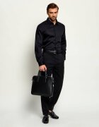 BOSS BLACK De piele geantă pentru laptop 14" New Crosstown_P_Z.D.