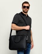 BOSS BLACK De piele geantă pentru laptop 15" New Crosstown_Doc N.