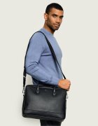 BOSS BLACK De piele geantă pentru laptop 17" Northon_M