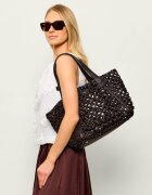 BOSS BLACK De piele geantă shopper + borsetă Lenah