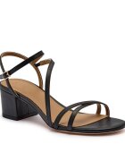 BOSS BLACK De piele sandale cu toc gros Emberlyn_San50_VC
