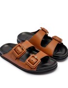 BOSS BLACK De piele șlapi Freyah