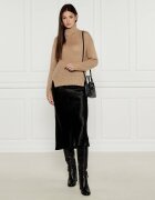BOSS BLACK De satin fustă