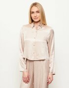 BOSS BLACK De satin top de pijama B Monogram | Relaxed fit