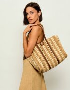 BOSS BLACK Geantă shopper BEYOND cu adaos de piele