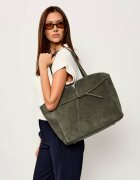 BOSS BLACK Geantă shopper Boss Revers | piele întoarsă