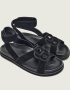 BOSS BLACK Sandale Freyah | piele întoarsă