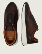 BOSS BLACK Sneakers Titanium_Runn_buny cu adaos de piele