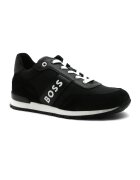BOSS Kidswear Sneakers cu adaos de piele