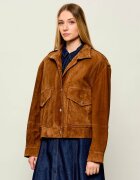 BOSS Orange Geacă C_Sabea | Relaxed fit | piele întoarsă