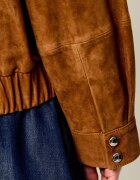 BOSS Orange Geacă C_Sabea | Relaxed fit | piele întoarsă