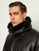 BOSS Orange Geacă de piele Joglaci | Relaxed fit | shearling