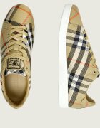 Burberry Sneakers Check Set cu adaos de piele