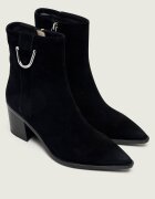 Coccinelle Botine cu toc Gretel | piele întoarsă