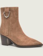 Coccinelle Botine cu toc Gretel | piele întoarsă