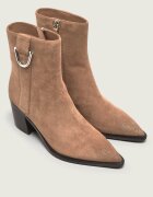 Coccinelle Botine cu toc Gretel | piele întoarsă
