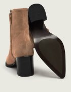 Coccinelle Botine cu toc Gretel | piele întoarsă