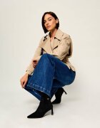 Coccinelle Botine cu toc subțire C-Look | piele întoarsă