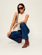 Coccinelle Botine cu toc subțire C-Look | piele întoarsă