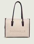 Coccinelle De in geantă shopper Myrtha cu adaos de piele