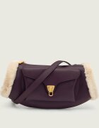Coccinelle De piele geantă pe umăr Beat | shearling
