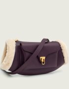 Coccinelle De piele geantă pe umăr Beat | shearling