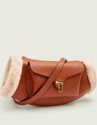 Coccinelle De piele geantă pe umăr Beat | shearling