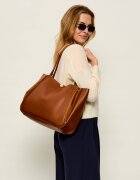 Coccinelle De piele geantă shopper Pansy | piele întoarsă