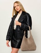 Coccinelle Geantă shopper + borsetă C-Easy | piele întoarsă