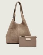 Coccinelle Geantă shopper + borsetă C-Easy | piele întoarsă