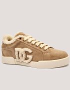 Dolce & Gabbana Teniși din piele | shearling