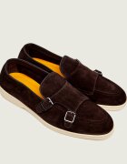 Doucal's Pantofi monk | piele întoarsă