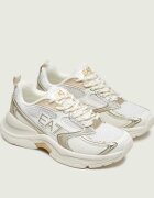 EA7 Sneakers cu adaos de piele