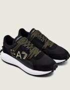 EA7 Sneakers cu adaos de piele
