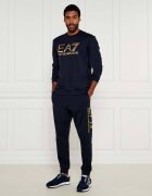 EA7 Sneakers cu adaos de piele