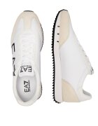 EA7 Sneakers cu adaos de piele