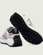 EA7 Sneakers cu adaos de piele