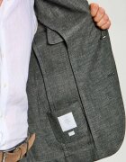 Eleventy Sacou | Slim Fit | cu adaos de mătase și lână