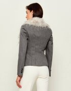 Elisabetta Franchi De lână sacou 2 în 1 | Slim Fit | shearling