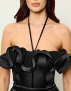 Elisabetta Franchi De satin salopetă | Slim Fit