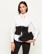 Elisabetta Franchi Geantă tip sac + borsetă | piele întoarsă