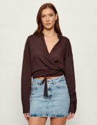 Emporio Armani Cămașă | Cropped Fit | cu adaos de in