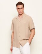 Emporio Armani Cămașă | Relaxed fit | cu adaos de in