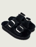 Emu Australia Căptușite șlapi Cabello | piele întoarsă | shearling