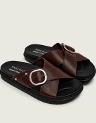 Emu Australia De piele șlapi Ebony