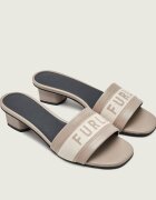Furla De piele șlapi cu toc gros CILINDRO