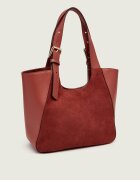 Furla Geantă pe umăr Dora S | piele întoarsă cu adaos de piele